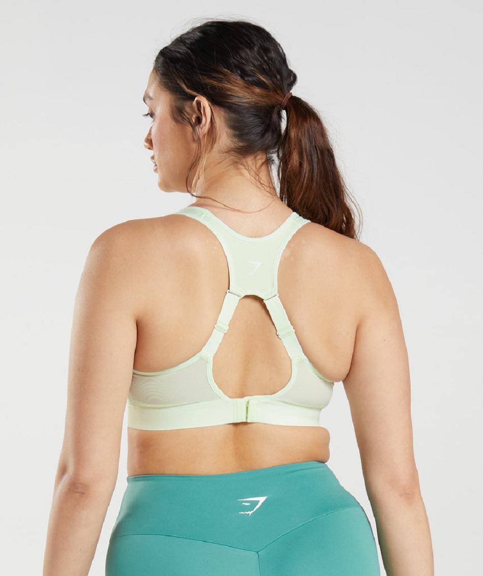 Staniki Sportowe Damskie Gymshark Open Back Zielone | PL 2875YXF